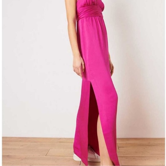 ba&sh pink rixelle backless maxi dress / gown - Picture 4 of 6